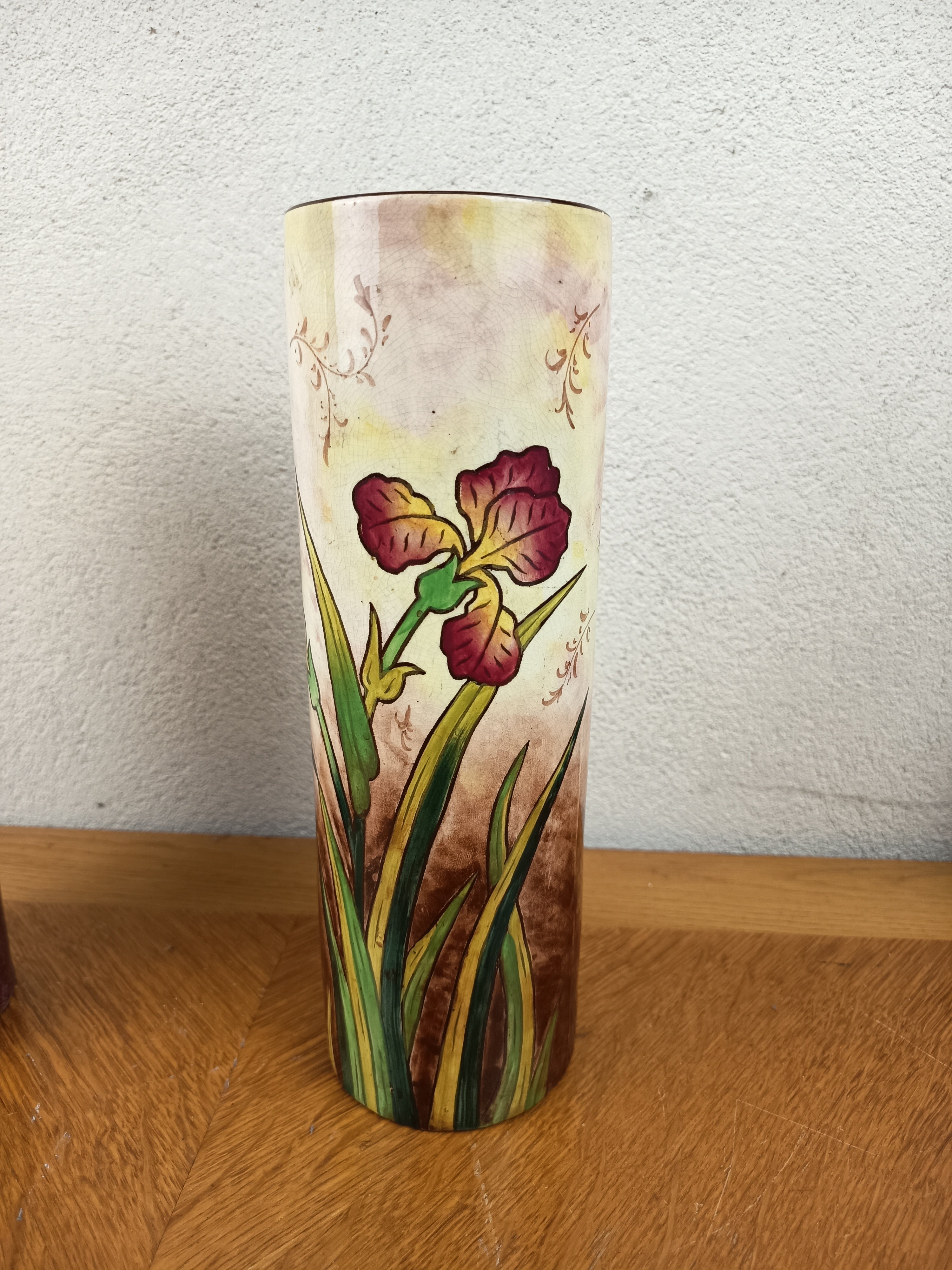 Paire de vases – Faïencerie de Fives-Lille – décor iris
