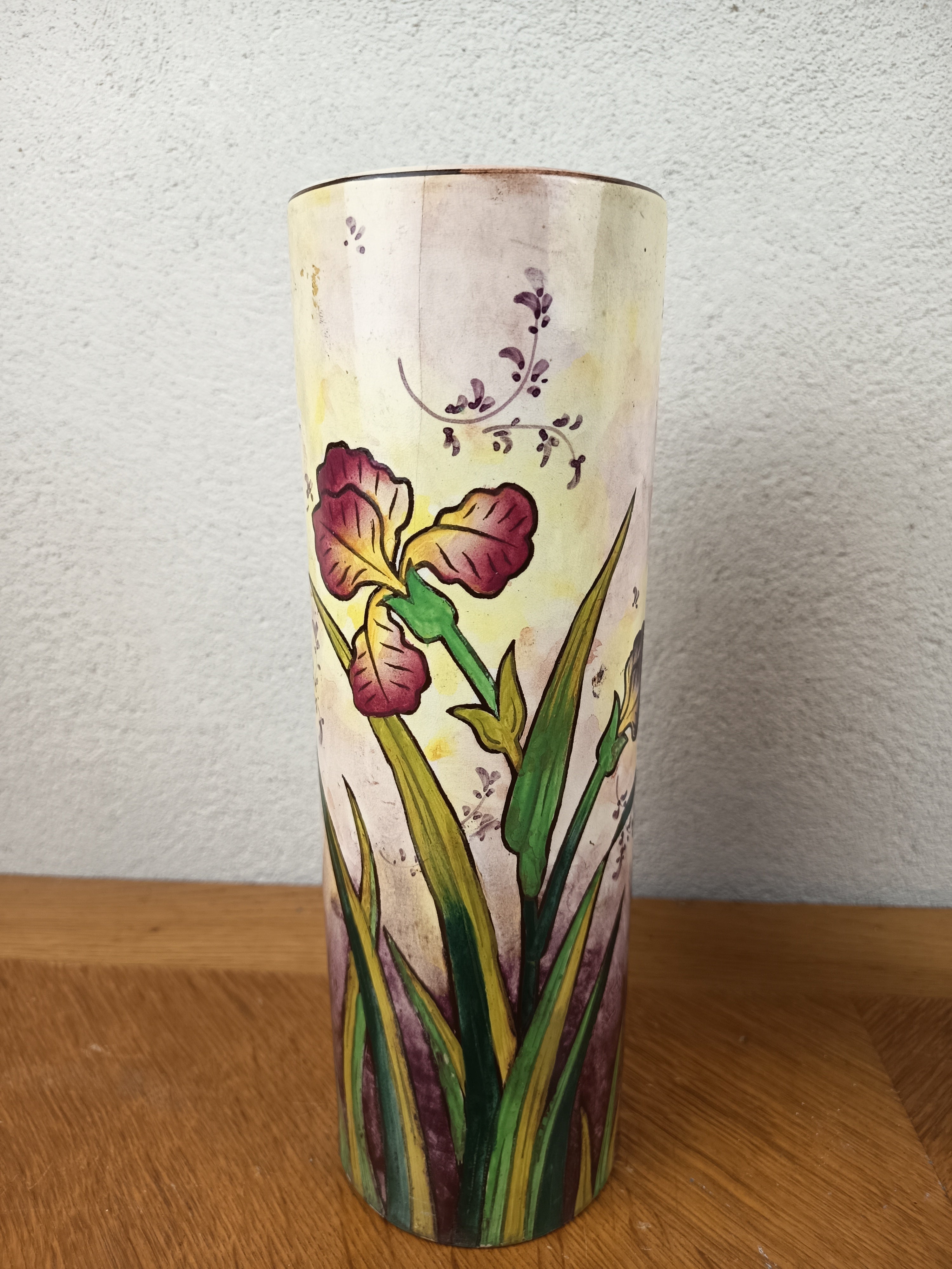Paire de vases – Faïencerie de Fives-Lille – décor iris