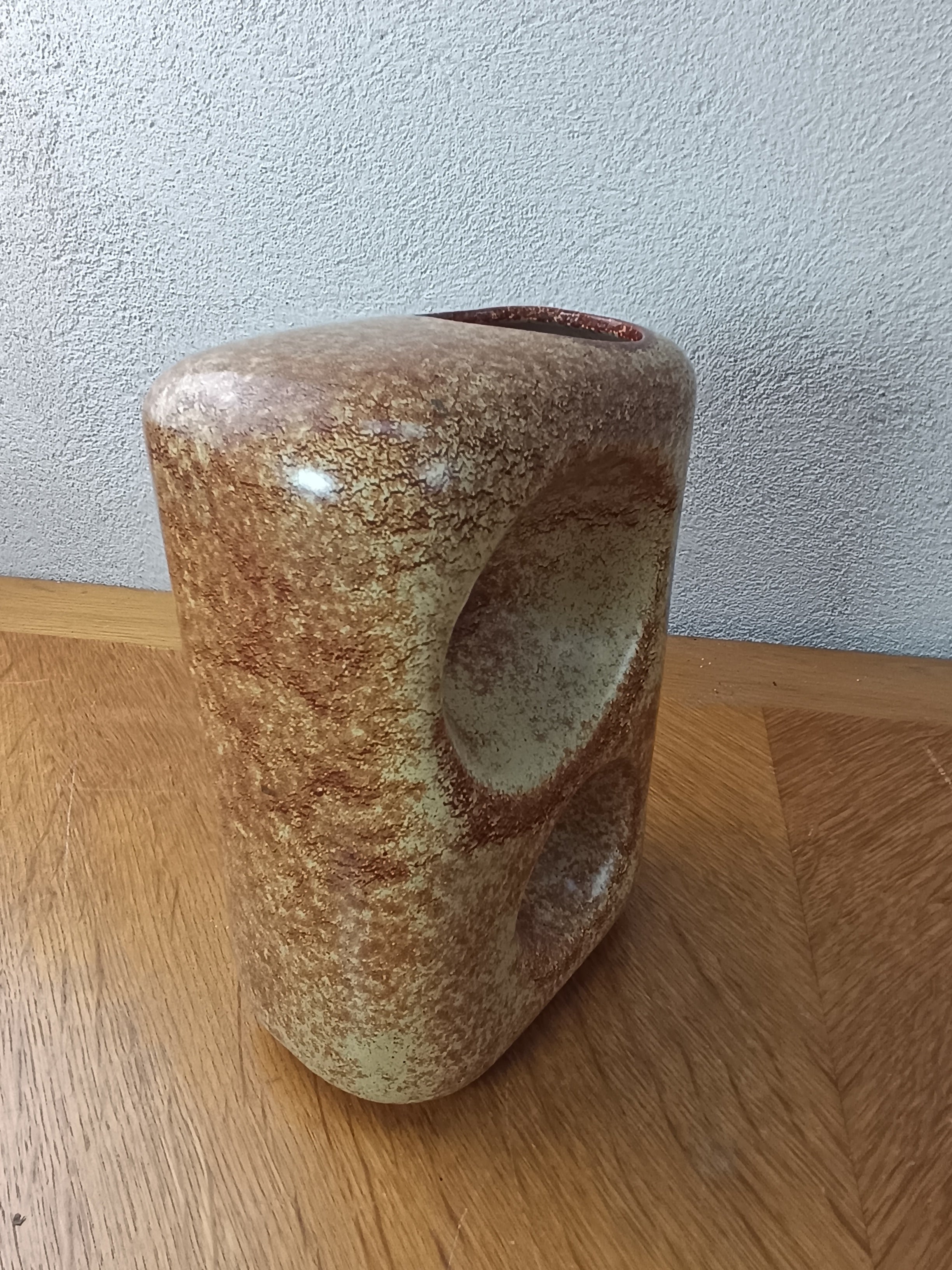Vase en céramique de Roberto Rigon édité par bertoncello