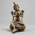 Green Tara Bronze Statue - Tibetan Buddhist Sculpture - 17 cm