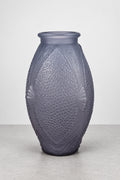 Joma Art Deco frosted molded glass vase