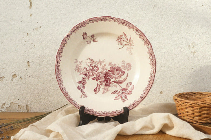 Assiette terre de fer - Sarreguemines modéle "Fontanges"