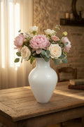 Vase Barovier & Toso en verre de Murano blanc