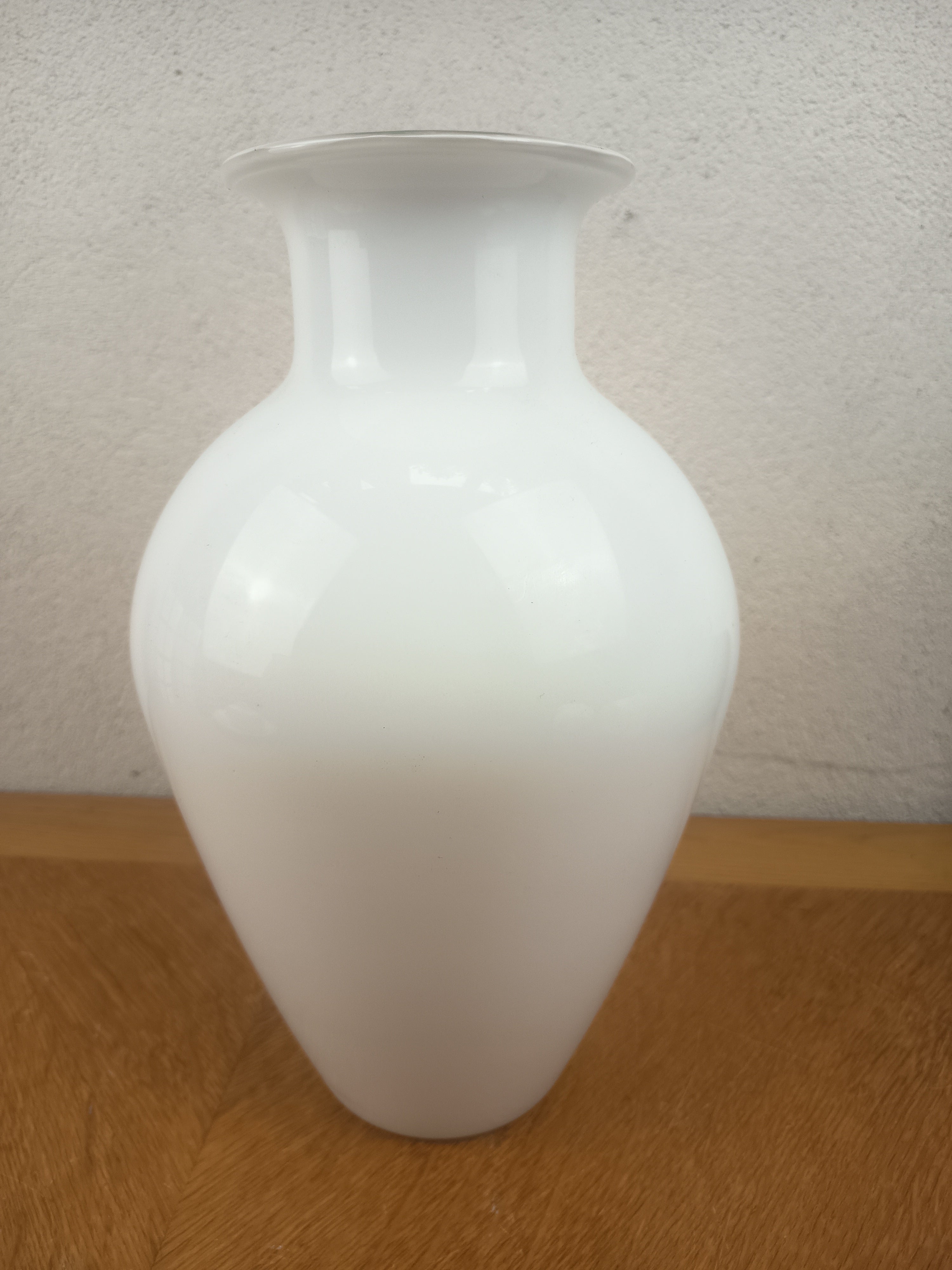 Vase Barovier & Toso en verre de Murano blanc