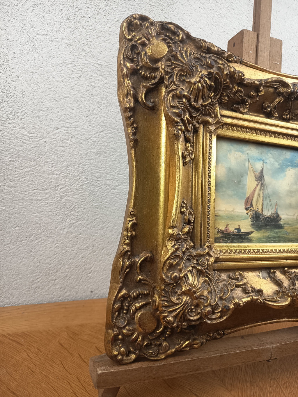 Peinture à l’huile marine Carvers and Childers – Bateaux – Cadre décoratif