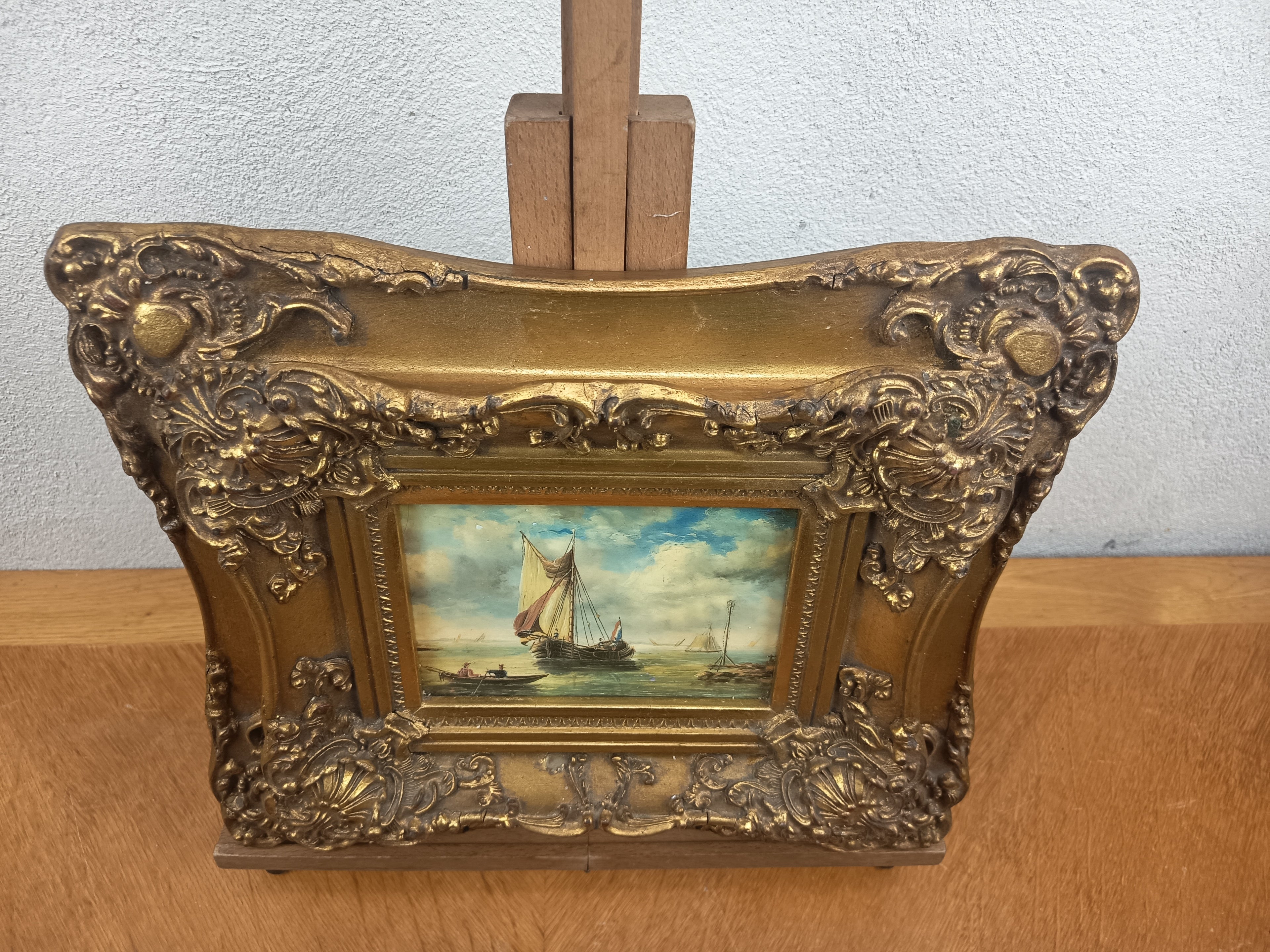 Peinture à l’huile marine Carvers and Childers – Bateaux – Cadre décoratif