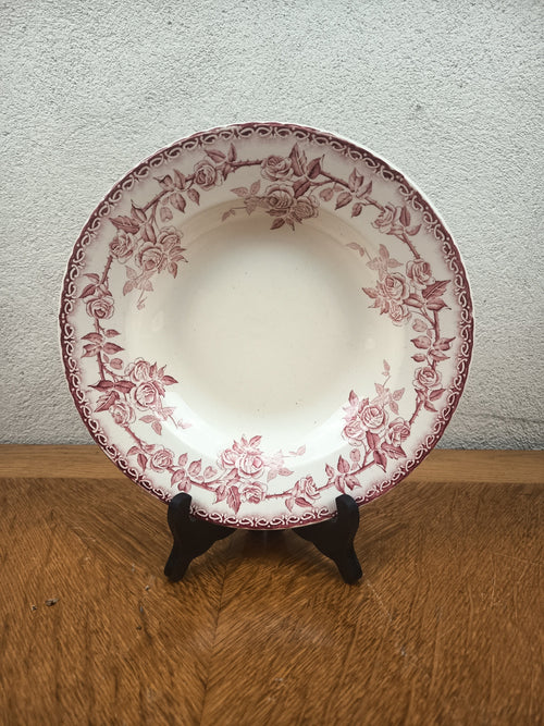 Assiette creuse ancienne H. Boulenger & Cie modèle « France » 