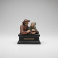 Statue en terre cuite polychrome – Joseph Le Guluche – “Y’a longtemps… Hein ?”