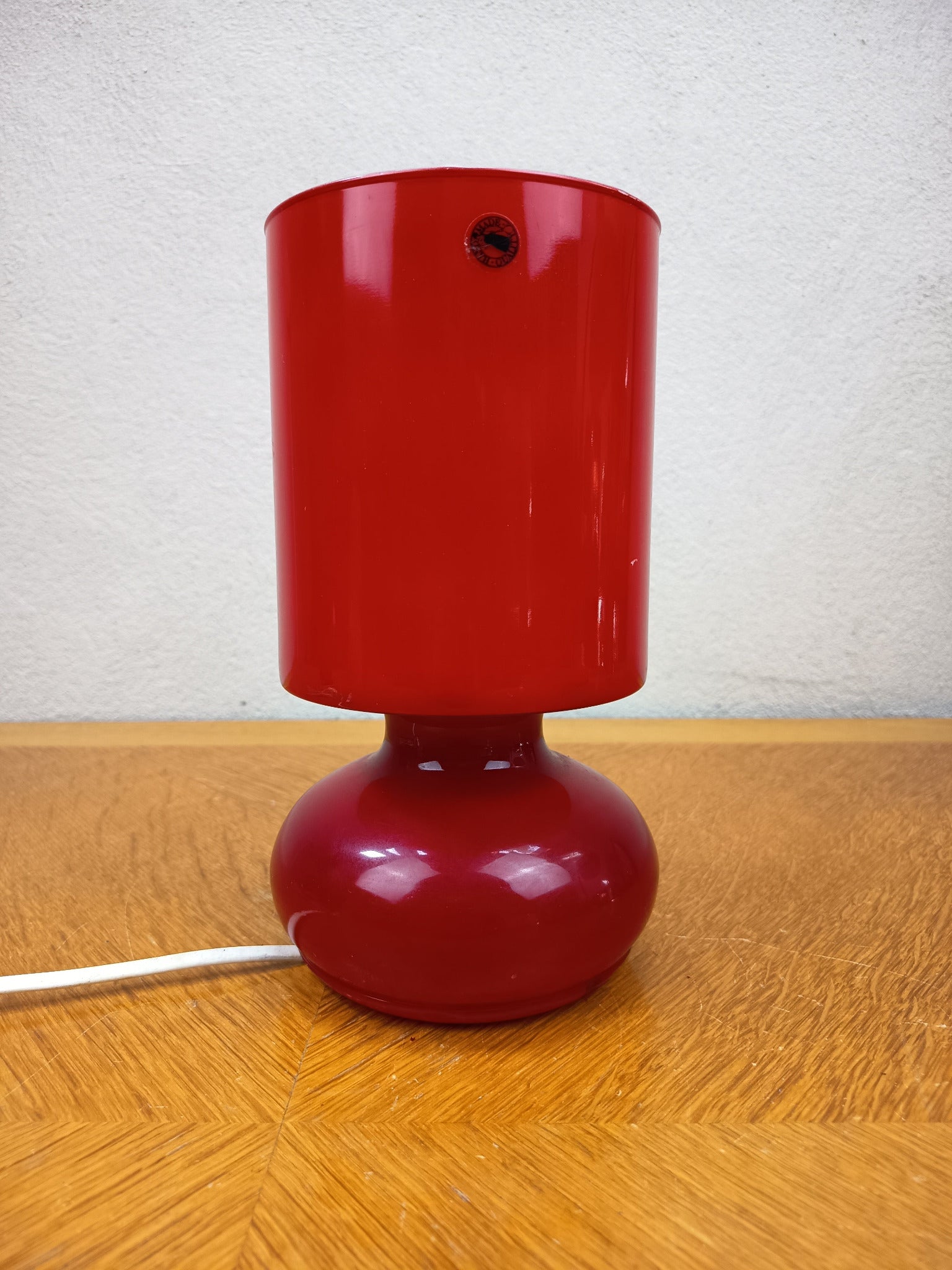 Lampe vintage entièrement en verre – Design années 90 – Décoration rétro contemporaine