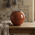 Pot boule en céramique signé LAUG