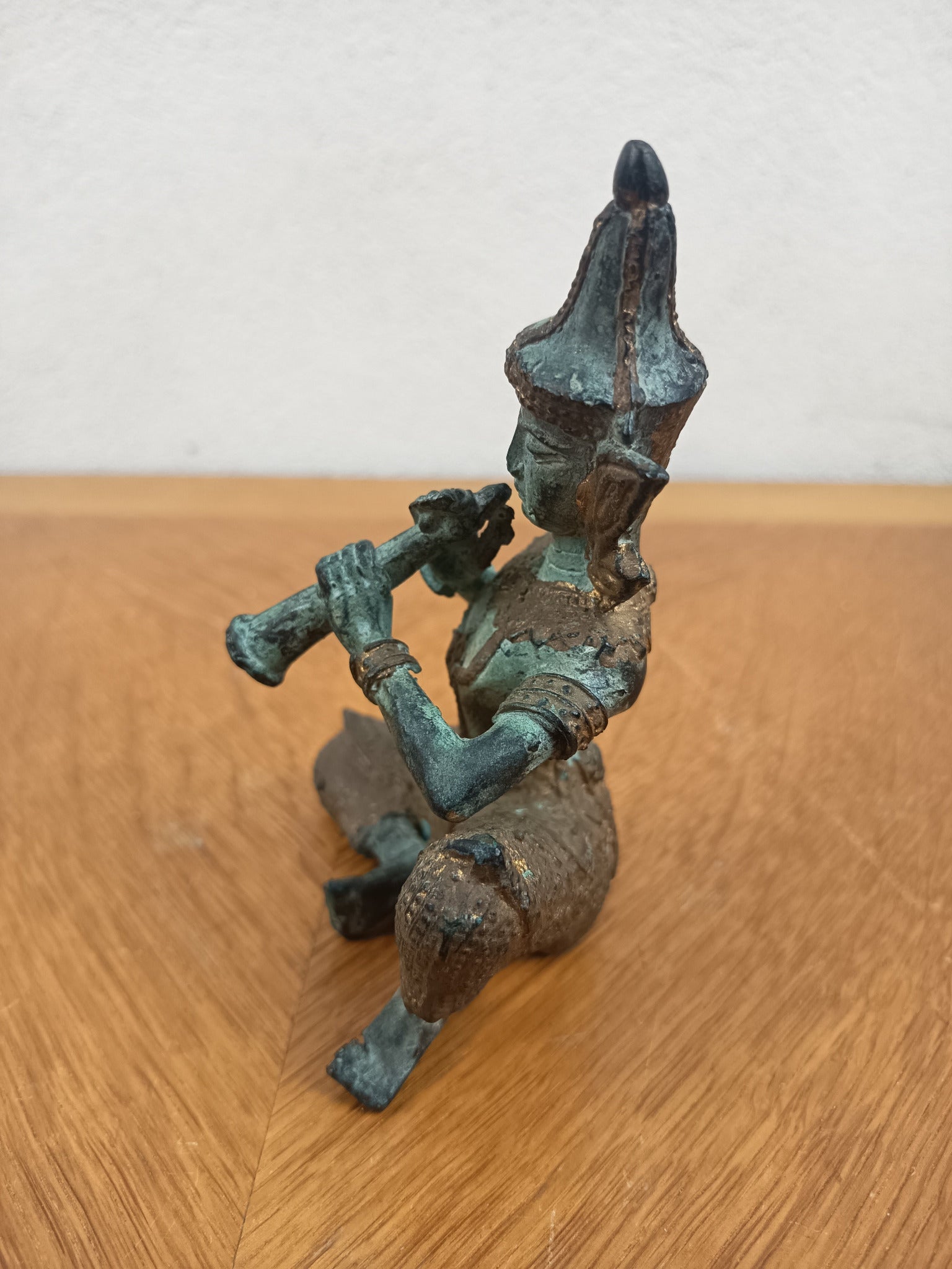 Statuette Bouddha Teppanom en bronze patiné – 13,5 cm