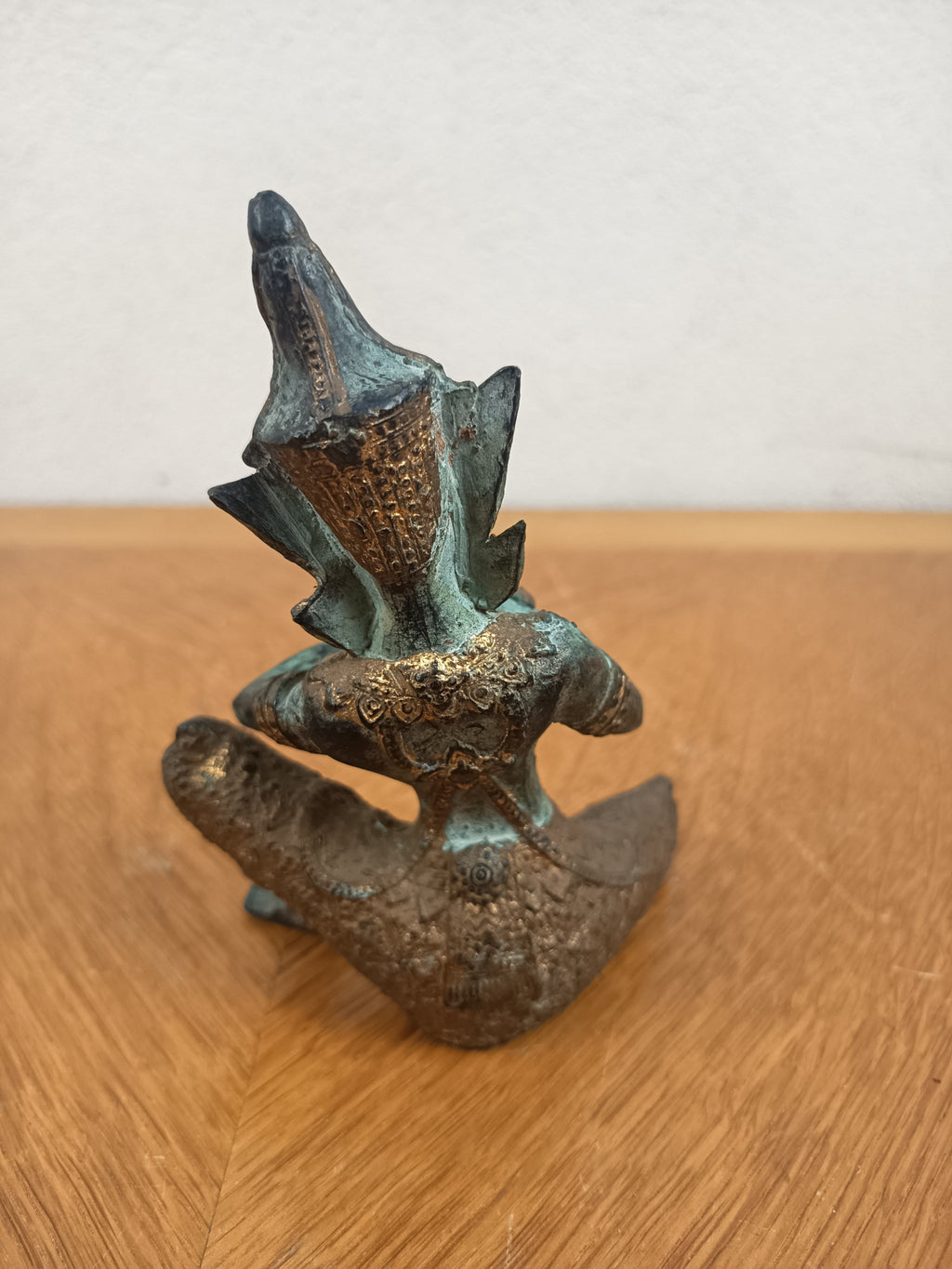 Statuette Bouddha Teppanom en bronze patiné – 13,5 cm