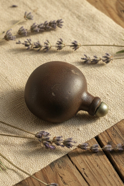 Ancienne secouette / pot à tabac en grès avec bouchon