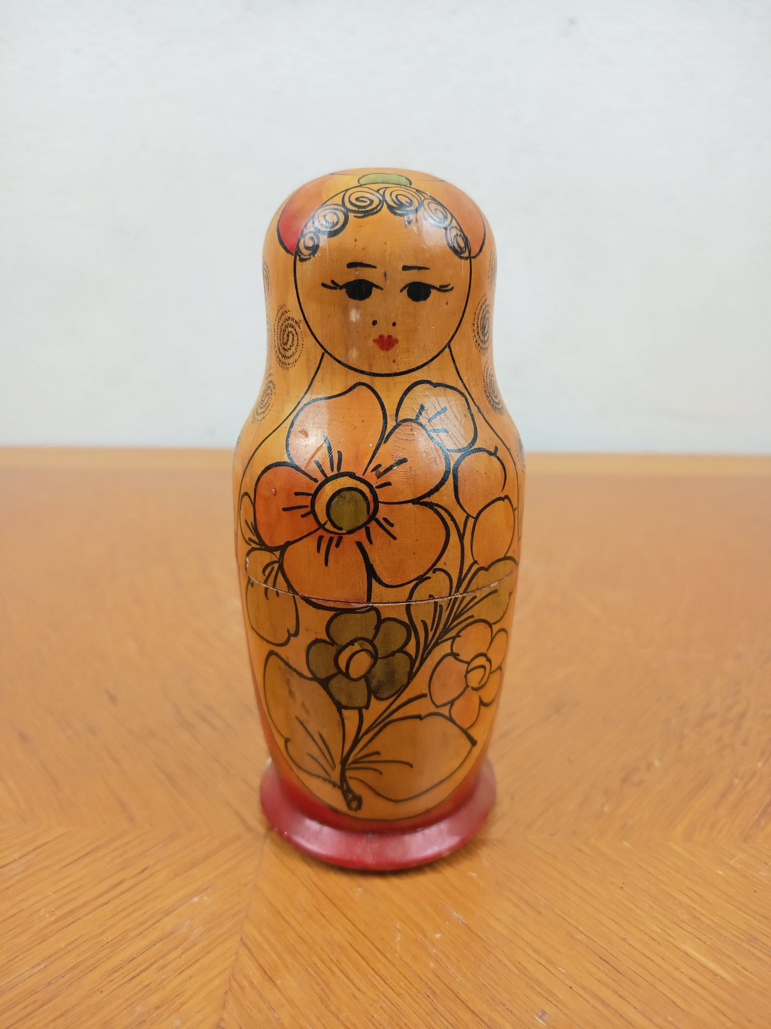 Poupée russe Matriochka ancienne en bois – 5 poupées – 16 cm