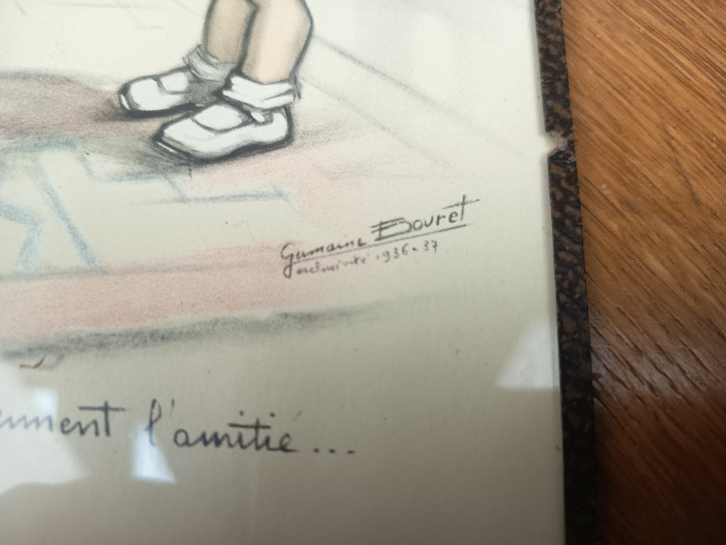 Gravure Germaine Bouret – Publicité Maison J. Tamet à Saint-Étienne – 24 x 18 cm