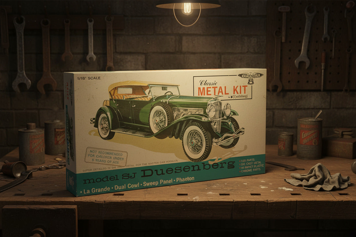 Maquette ancienne Classic Metal Kit Duesenberg SJ Hubley – complète jamais utilisée