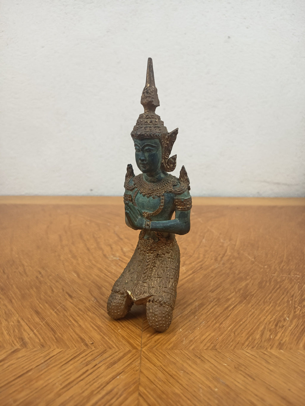 Statuette Bouddha Teppanom en Bronze – Sculpture Asiatique Ancienne 18 cm