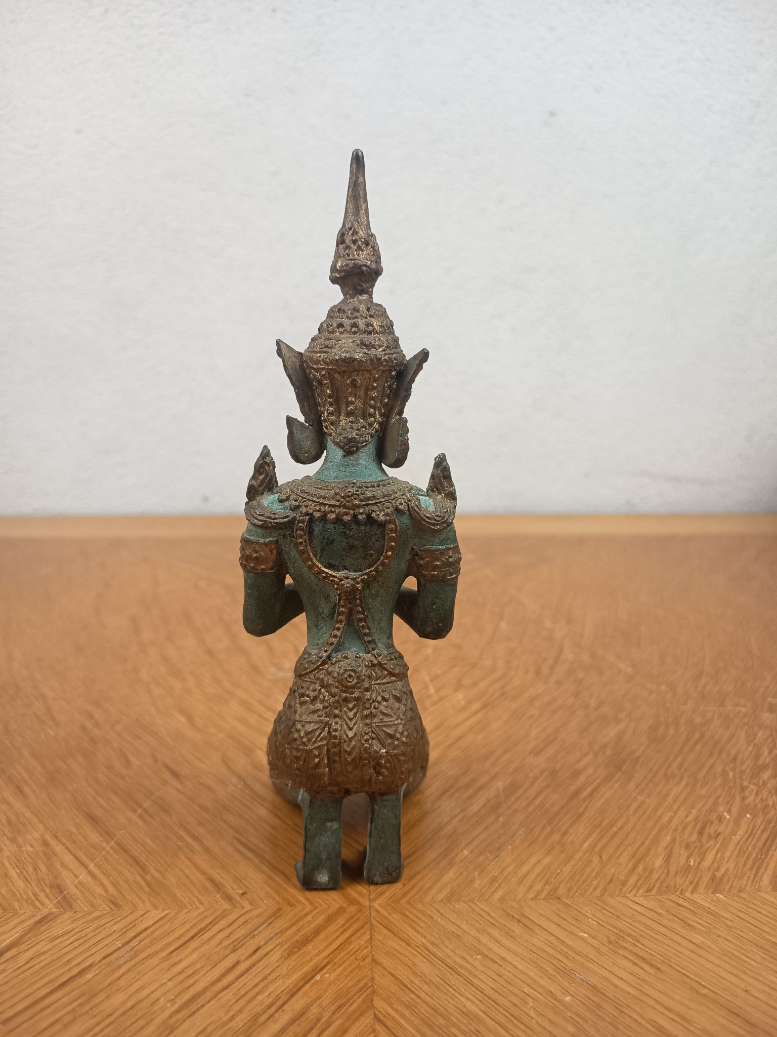Statuette Bouddha Teppanom en Bronze – Sculpture Asiatique Ancienne 18 cm