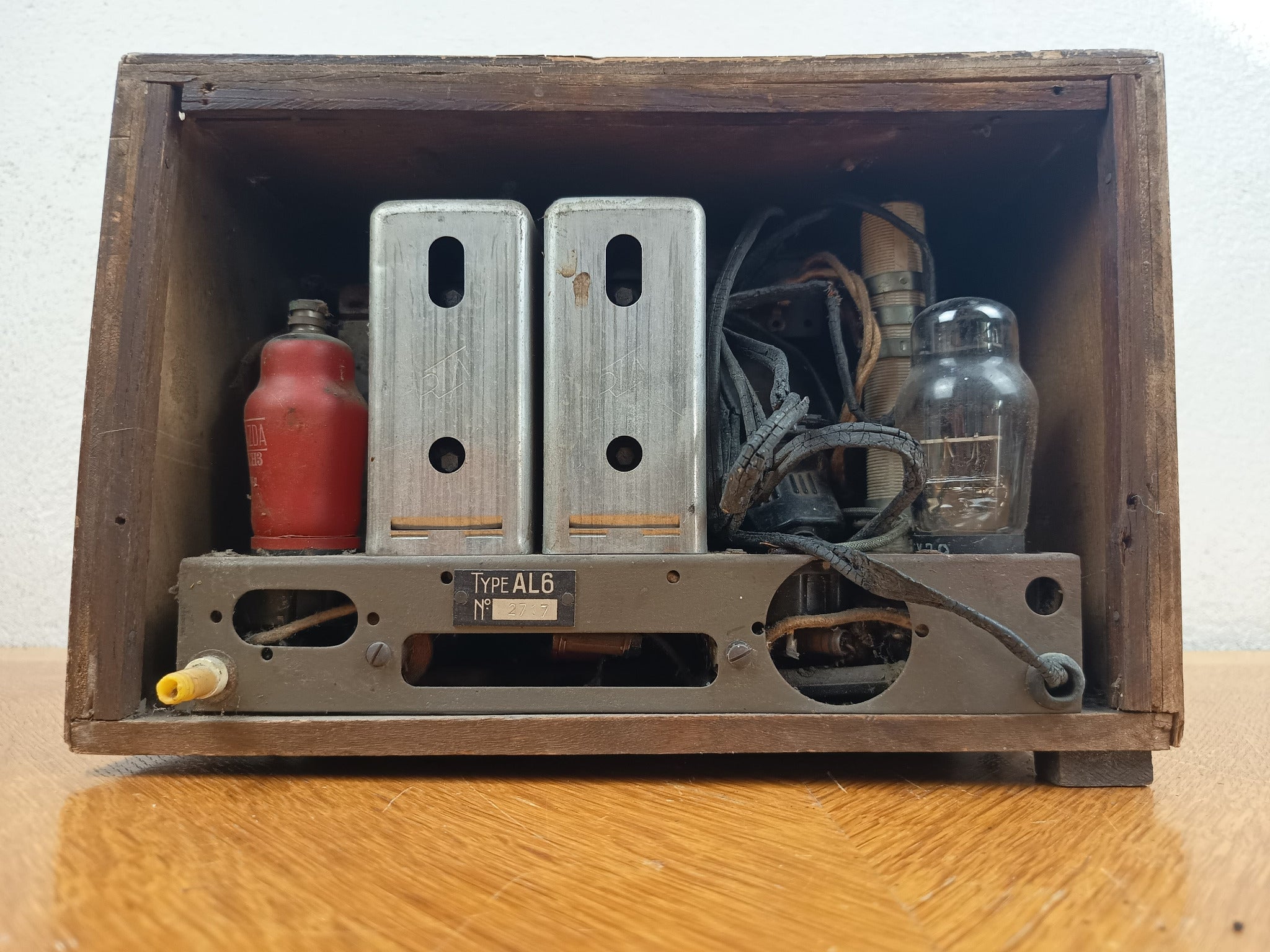 Petite Radio TSF à Lampes Vintage en Bois – Poste Ancien Décoratif Années 40/50