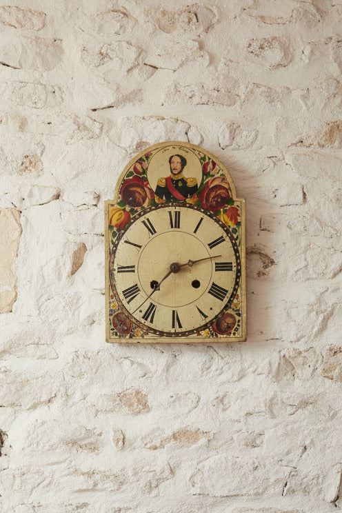 Horloge murale ancienne peinte à la main Duc d’Orléans 