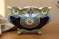 ardinière ancienne en barbotine De Bruyn Fives-Lille – Faïence décor floral – 31 cm