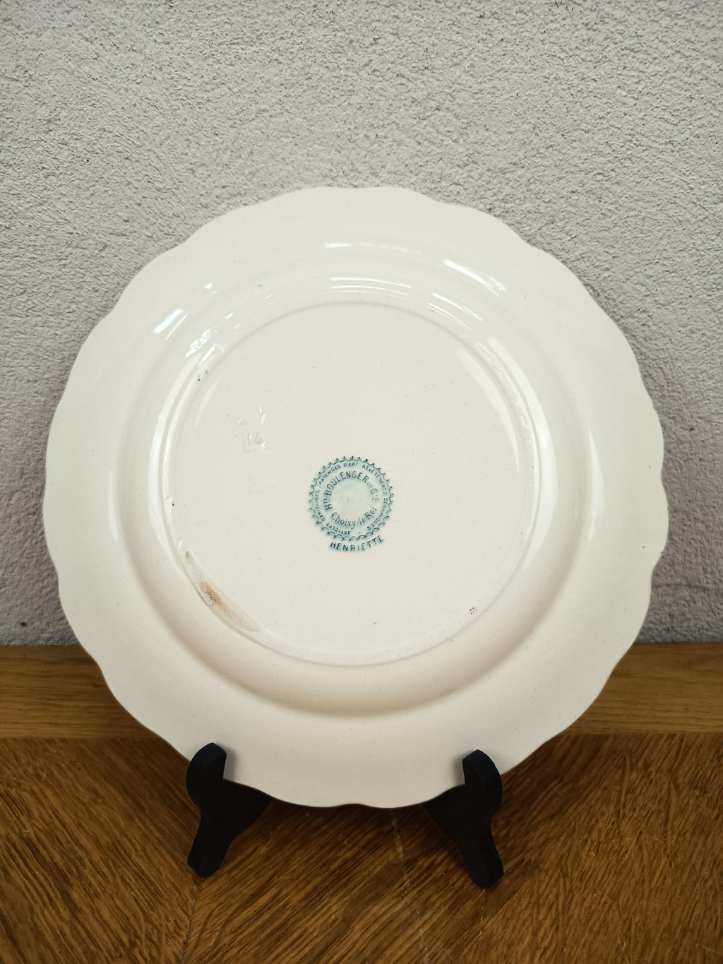 Lot de 6 assiettes anciennes en terre de fer – Modèle Henriette – Hippolyte Boulenger Choisy-le-Roy