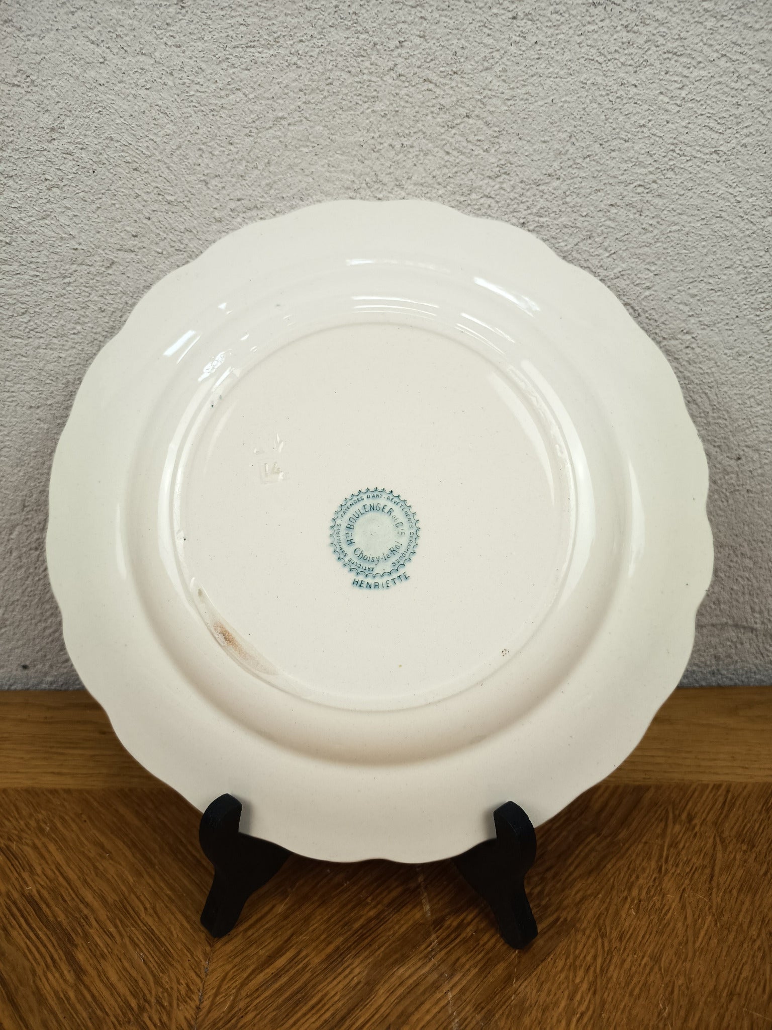 Lot de 6 assiettes anciennes en terre de fer – Modèle Henriette – Hippolyte Boulenger Choisy-le-Roy