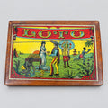 Jeu de loto ancien en coffret bois – Jetons et cartes – Gravure fin XIXe