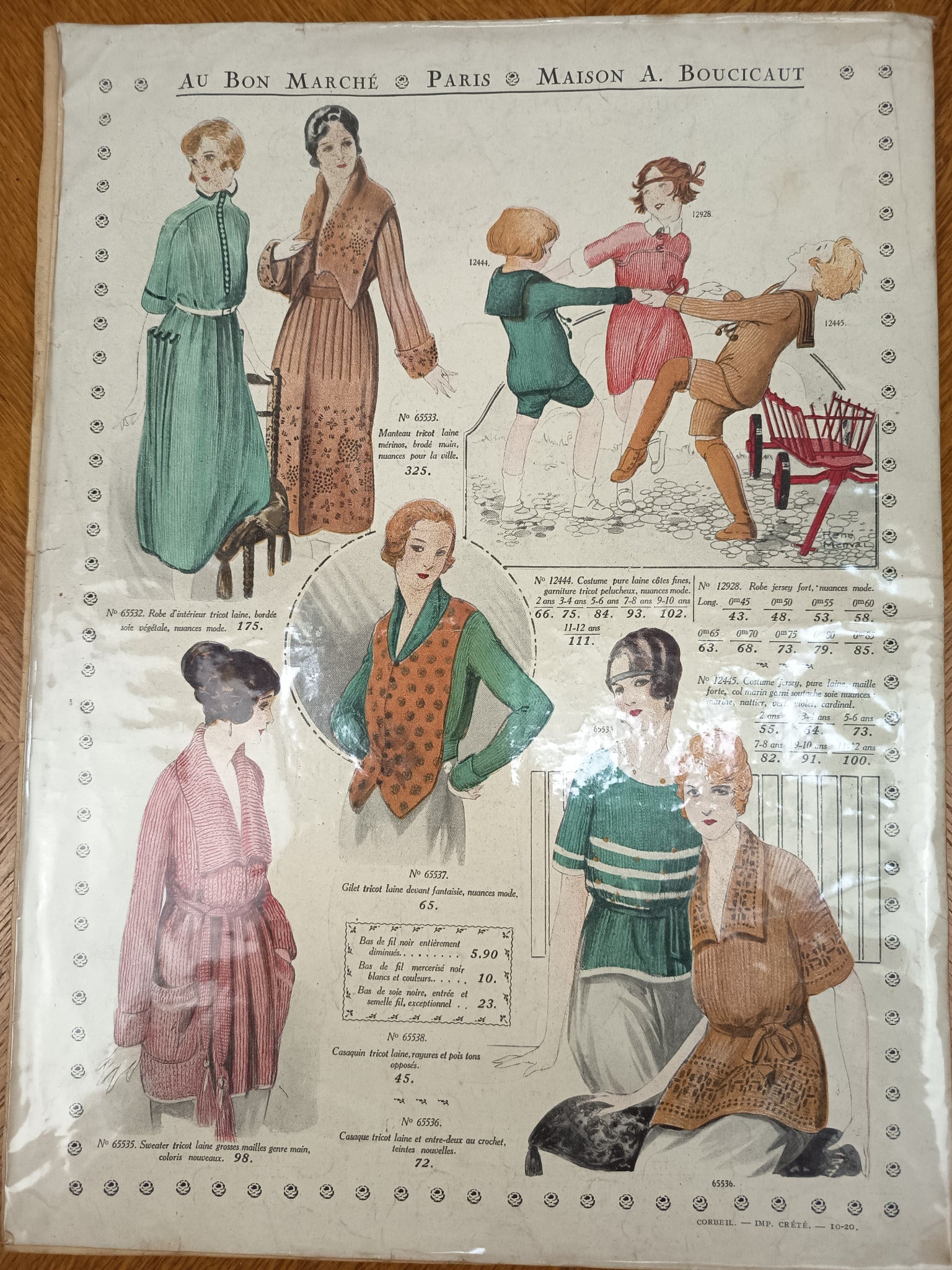 Catalogue Au Bon Marché – Maison Boucicaut – Toilettes d’hiver et fourrures – Paris – 1920