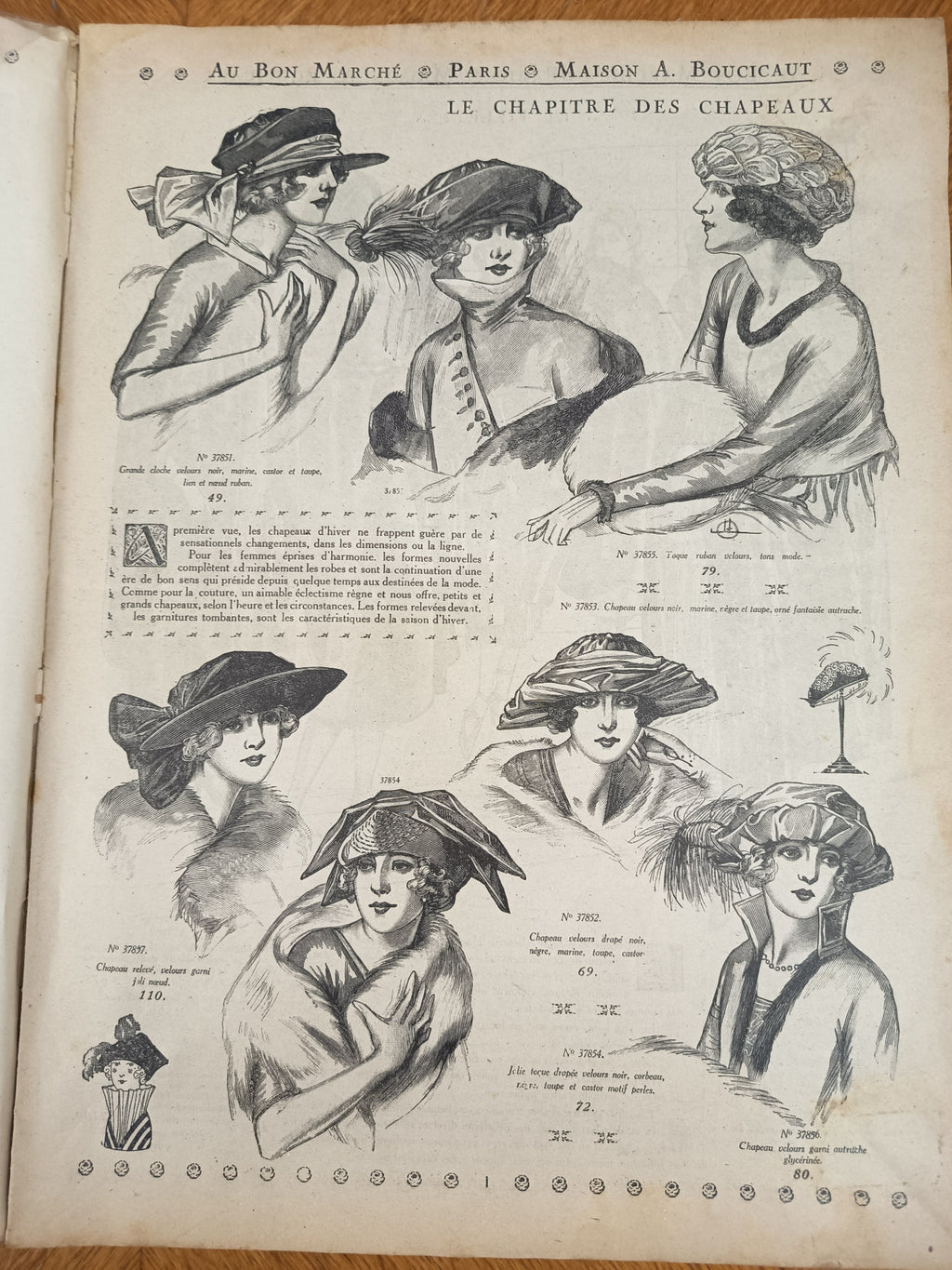 Catalogue Au Bon Marché – Maison Boucicaut – Toilettes d’hiver et fourrures – Paris – 1920