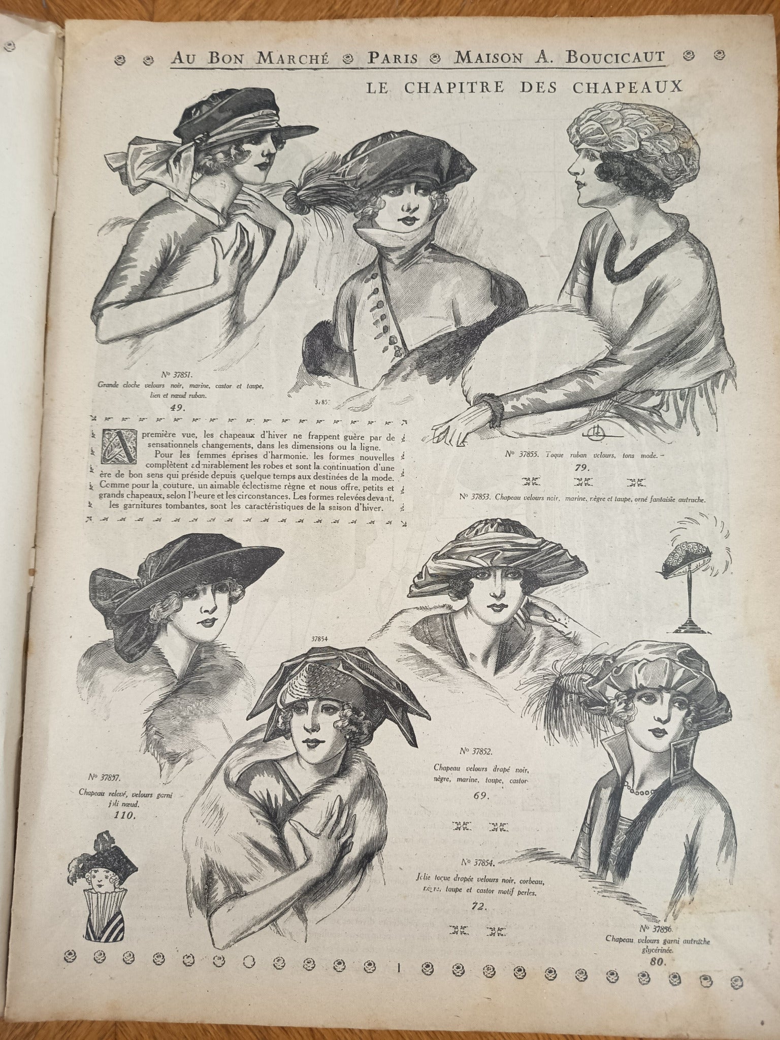Catalogue Au Bon Marché – Maison Boucicaut – Toilettes d’hiver et fourrures – Paris – 1920