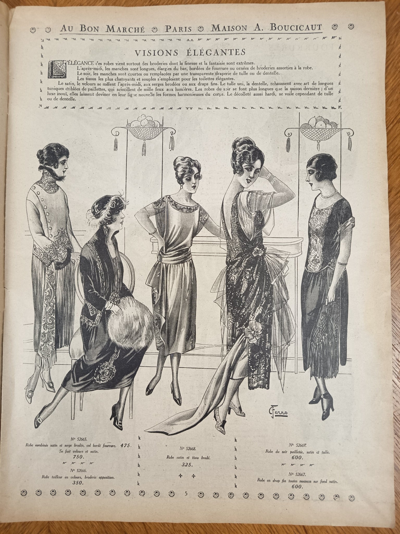 Catalogue Au Bon Marché – Maison Boucicaut – Toilettes d’hiver et fourrures – Paris – 1920