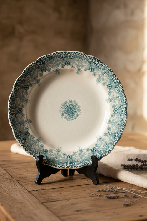 Assiette ancienne Terre de Fer – Modèle Henriette – Hippolyte Boulenger Choisy-le-Roi – 24 cm