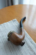 Pipe ancienne en bruyère avec couvercle