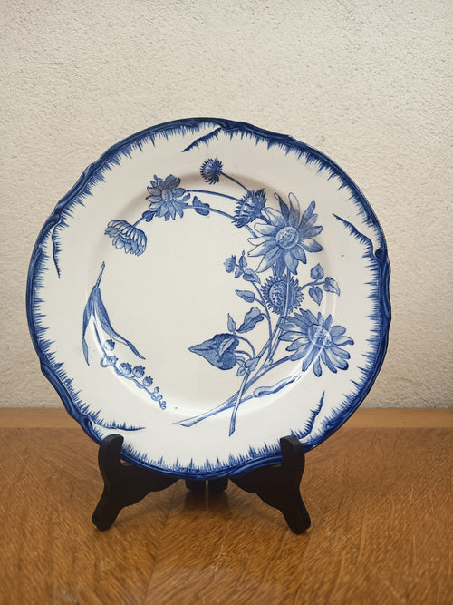 Assiette ancienne Terre de Fer – Creil et Montereau – Modèle Tournesol
