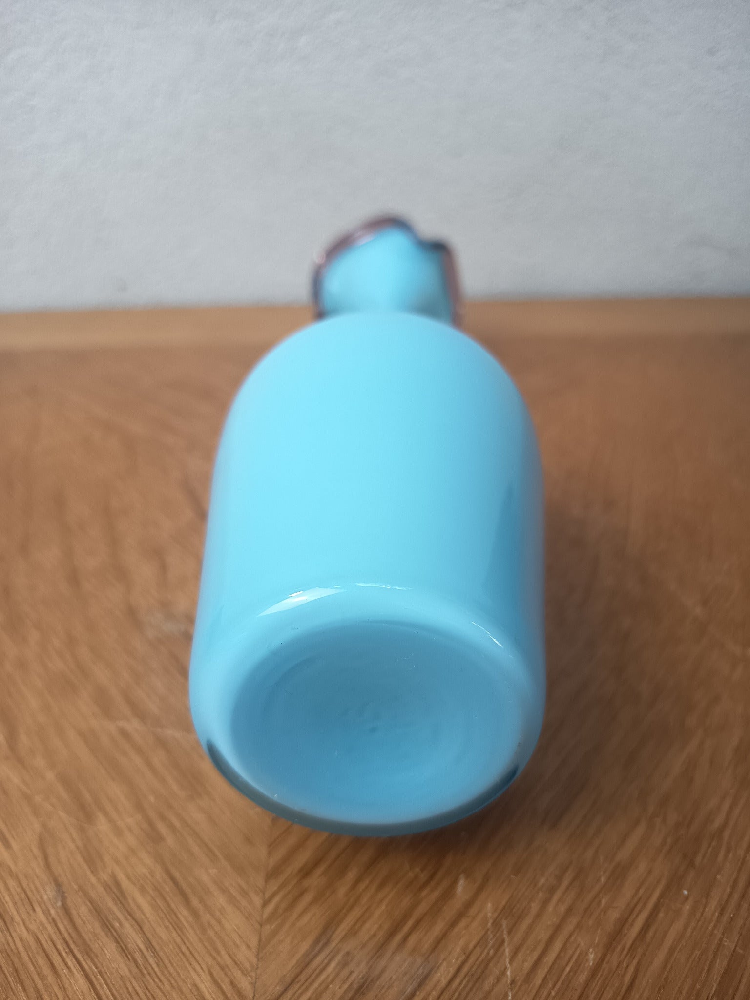 Vase ancien en opaline bleue – Col corolle – 29 cm