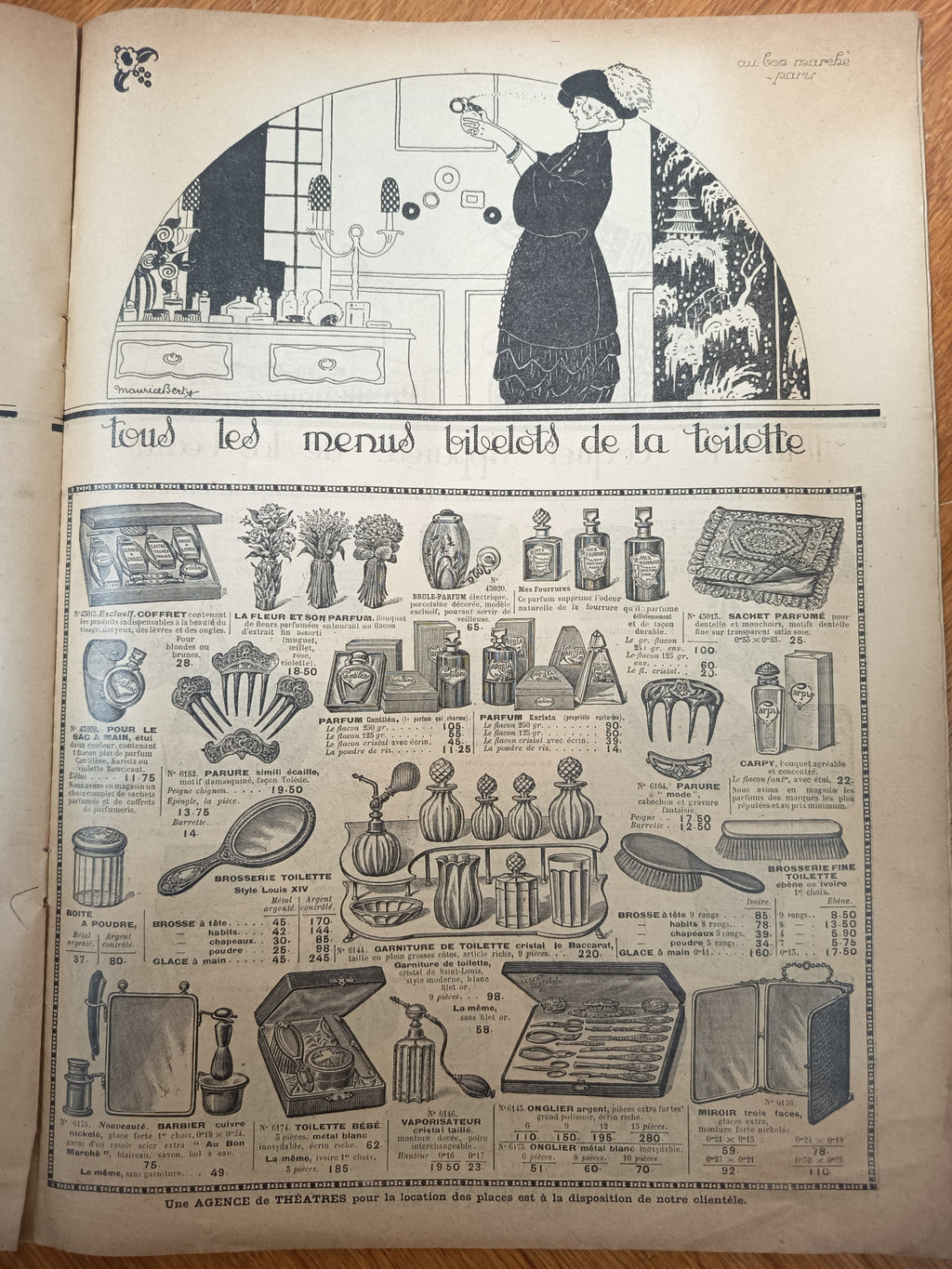 Catalogue ancien Au Bon Marché Paris Jouets et Étrennes 1921, document publicitaire illustré de 12 pages au format 37 x 27 cm.