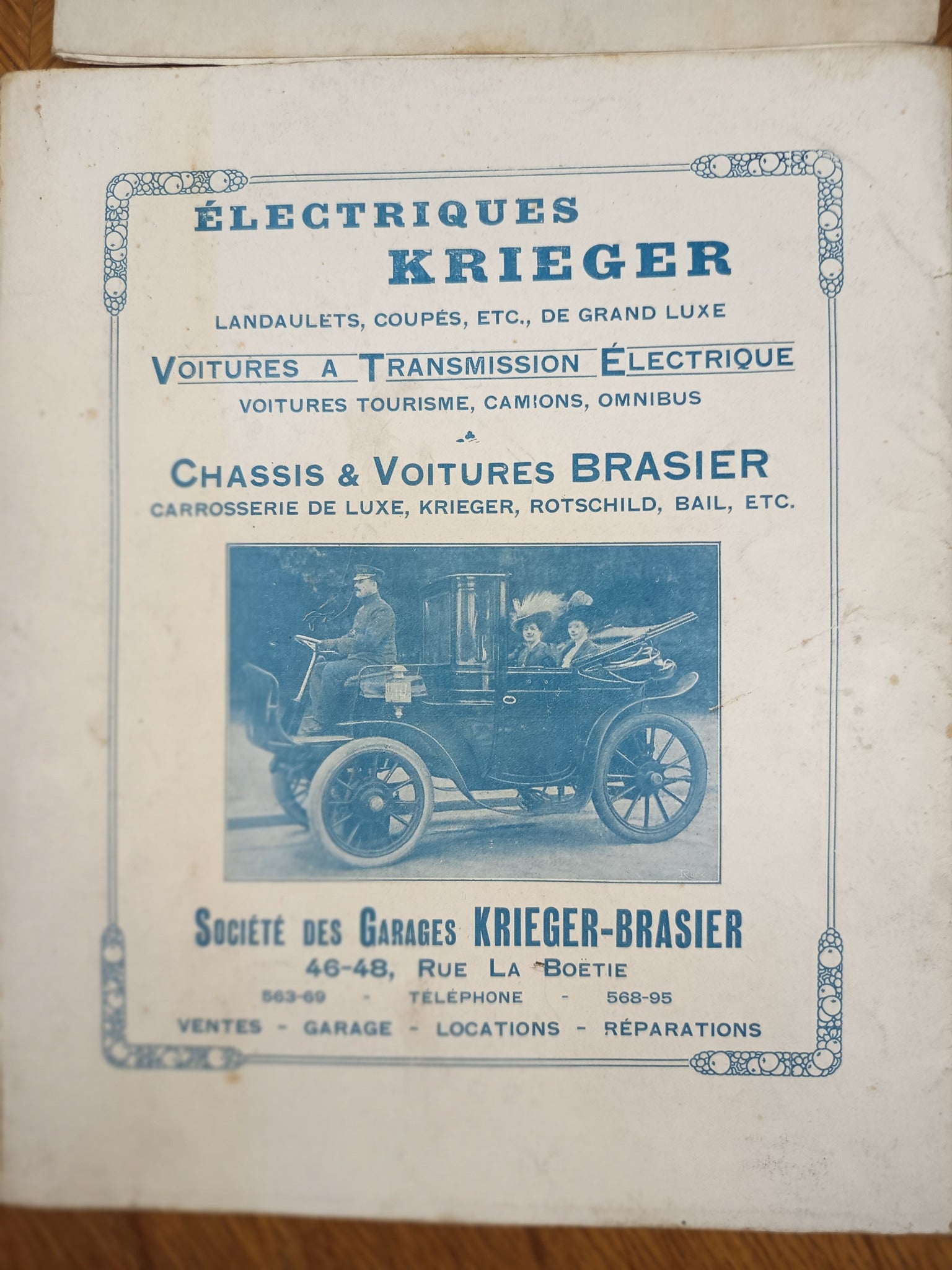 Lot de deux programmes de théâtre anciens, Théâtre Sarah-Bernhardt 1907 et Théâtre de la Renaissance 1910, documents papier de collection