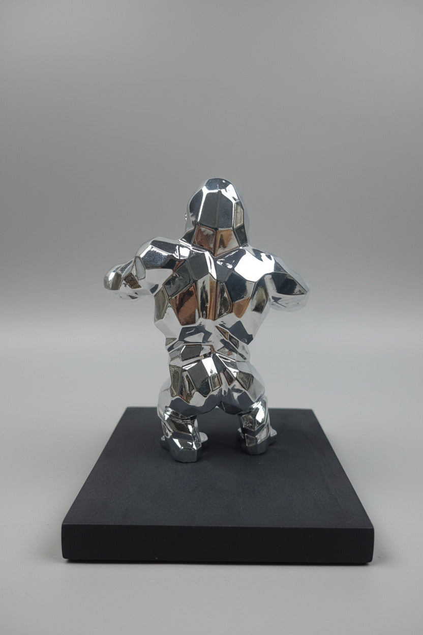 Sculpture Richard Orlinski Kong Spirit Silver 13 cm, neuve avec boîte d’origine et certificat.