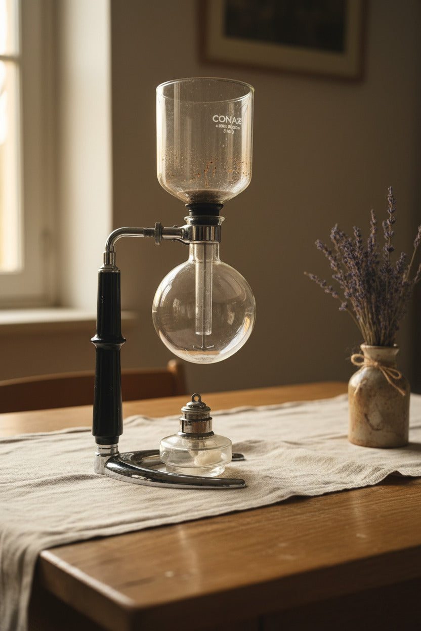 Ancienne cafetière à dépression CONA n°2 en verre Pyrex – Hauteur 37 cm