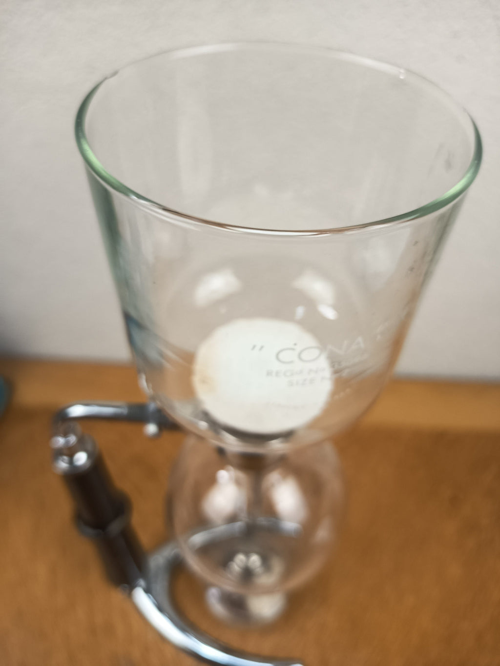 Ancienne cafetière à dépression CONA n°2 en verre Pyrex – Hauteur 37 cm