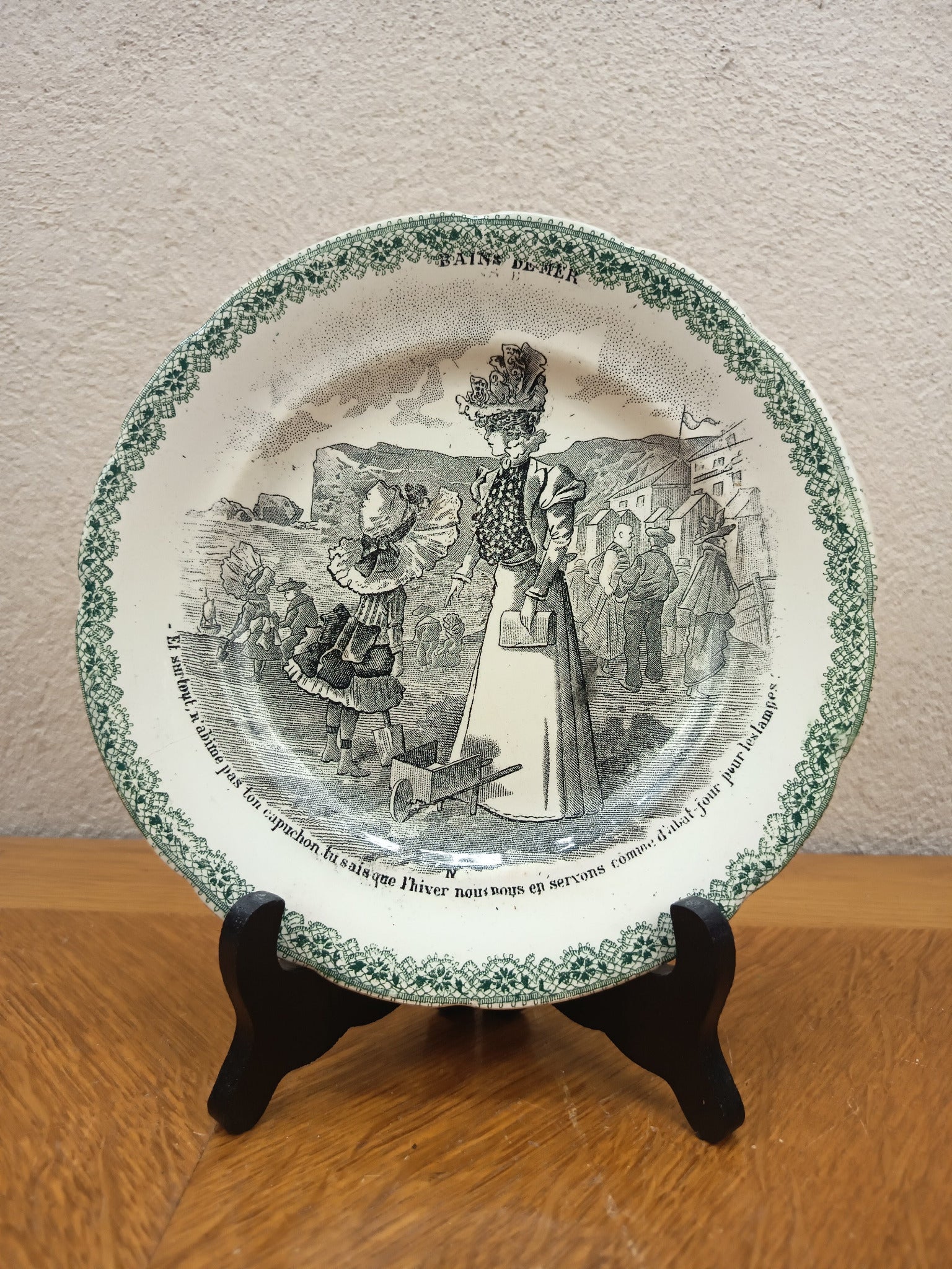 Assiette parlante HB & Cie Bains de mer – 19 cm