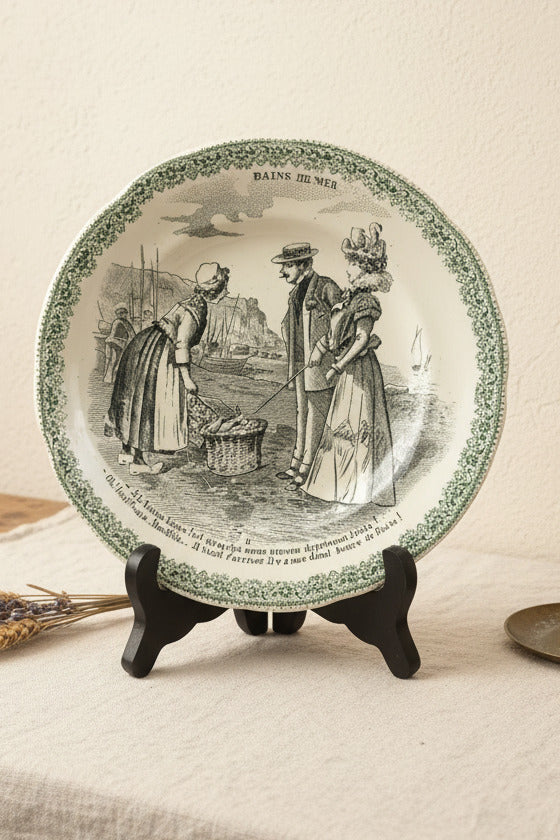 Assiette parlante Boulenger Bains de mer – 19,5 cm