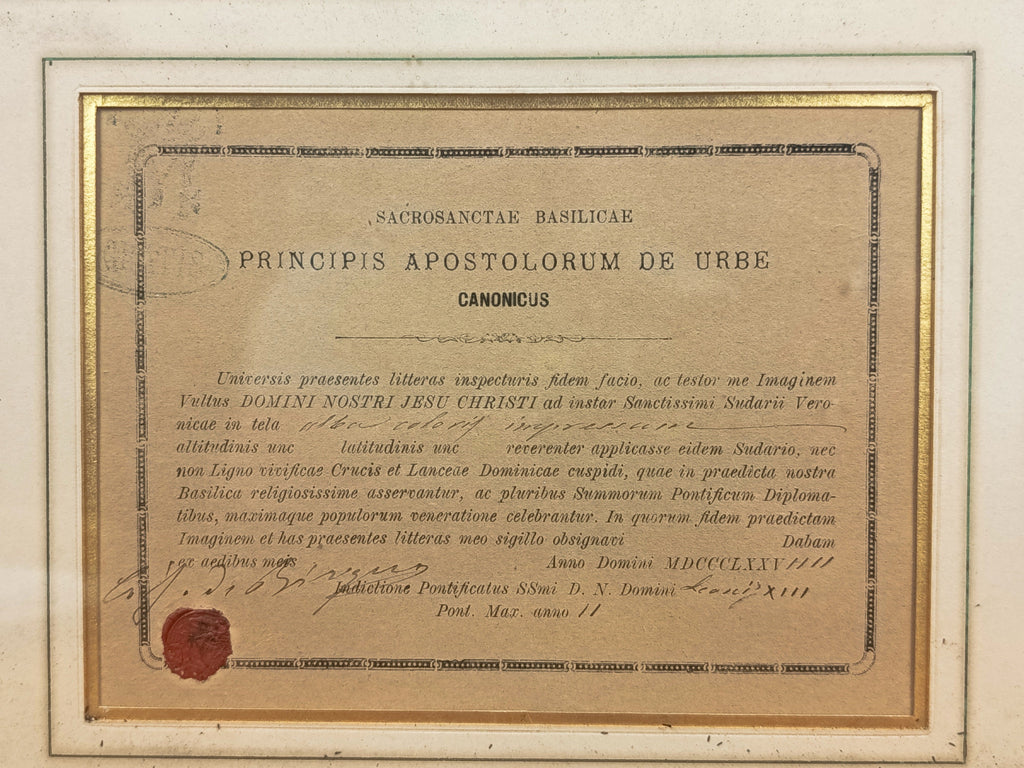 Reliquaire Saint Visage Vatican 1879