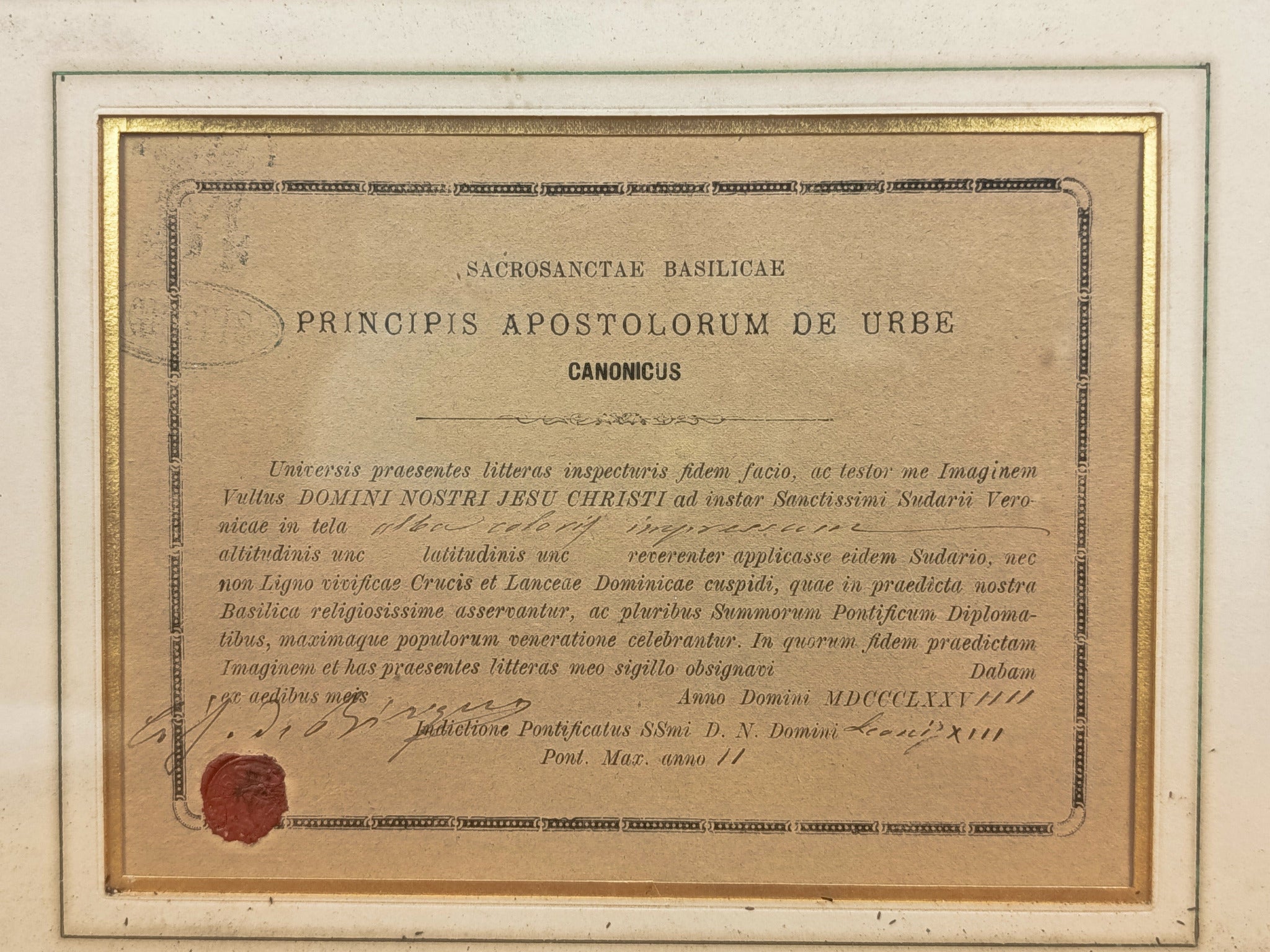 Reliquaire Saint Visage Vatican 1879