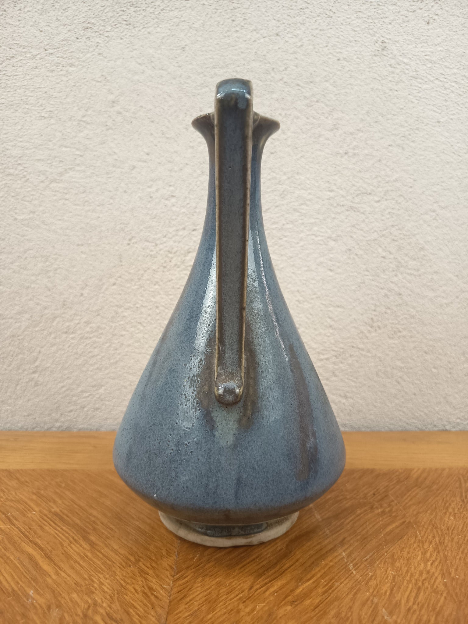 Pichet ancien Fournier-Demars en céramique émaillée bleue et verte