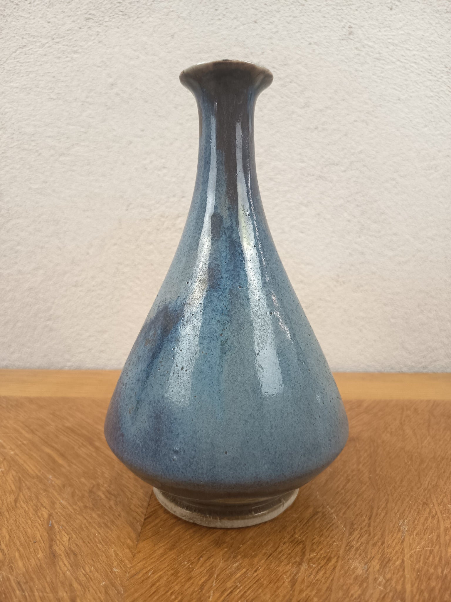 Pichet ancien Fournier-Demars en céramique émaillée bleue et verte