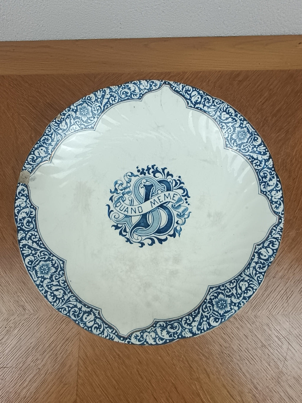 Compotier Gien Sarah Bernhardt « Quand Même » ancien