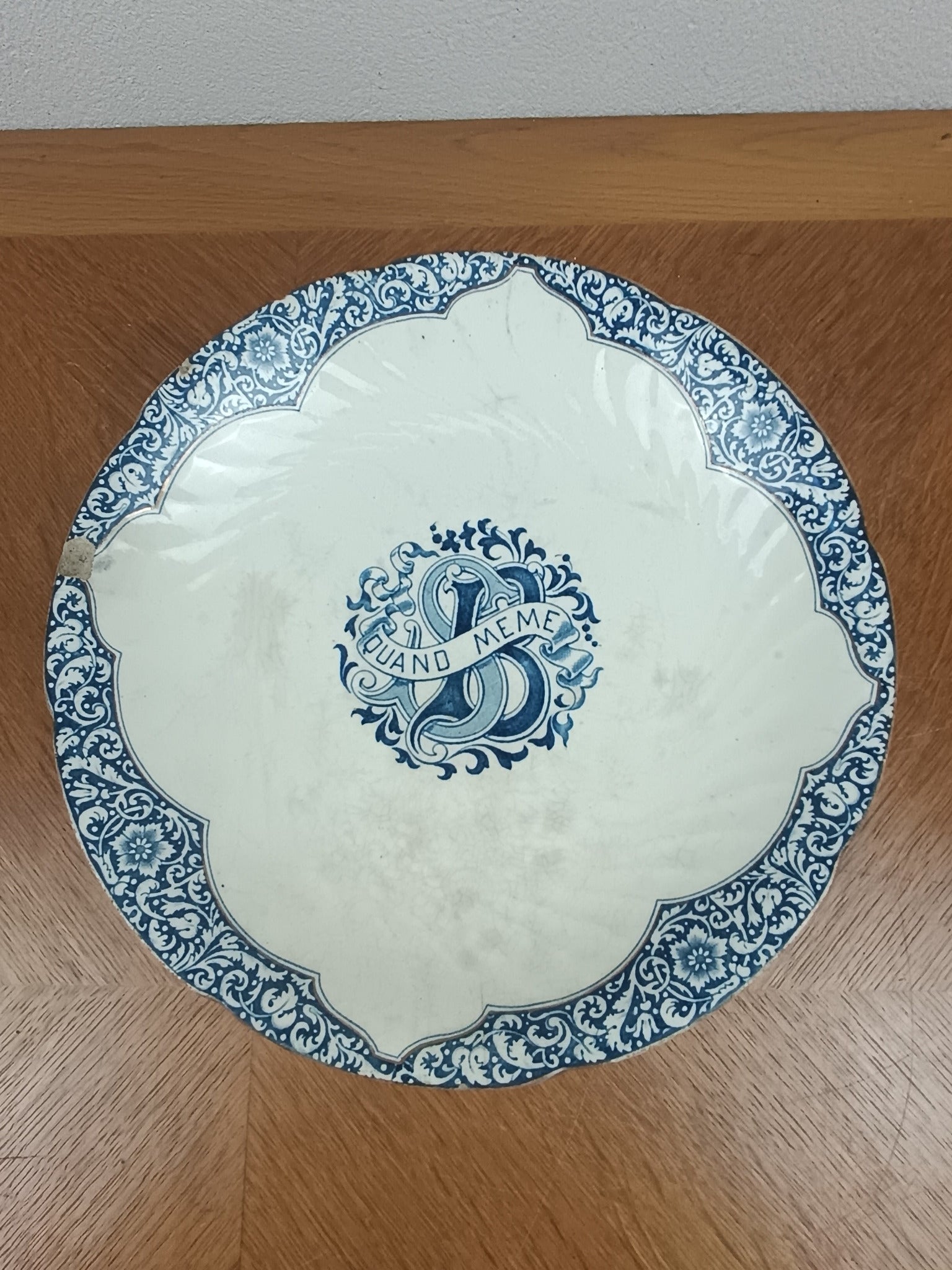 Compotier Gien Sarah Bernhardt « Quand Même » ancien