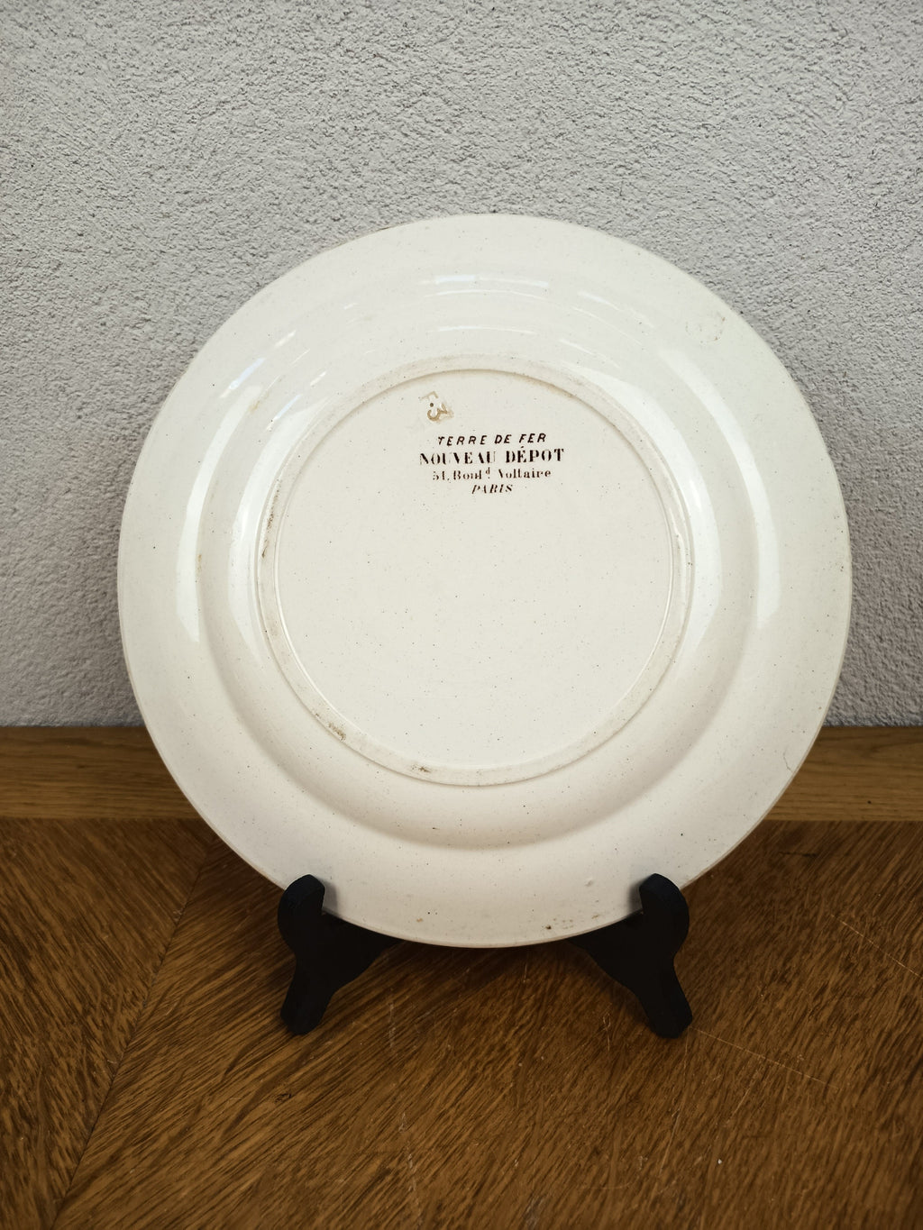 Assiette Terre de Fer Nouveau Dépôt Paris XIXe